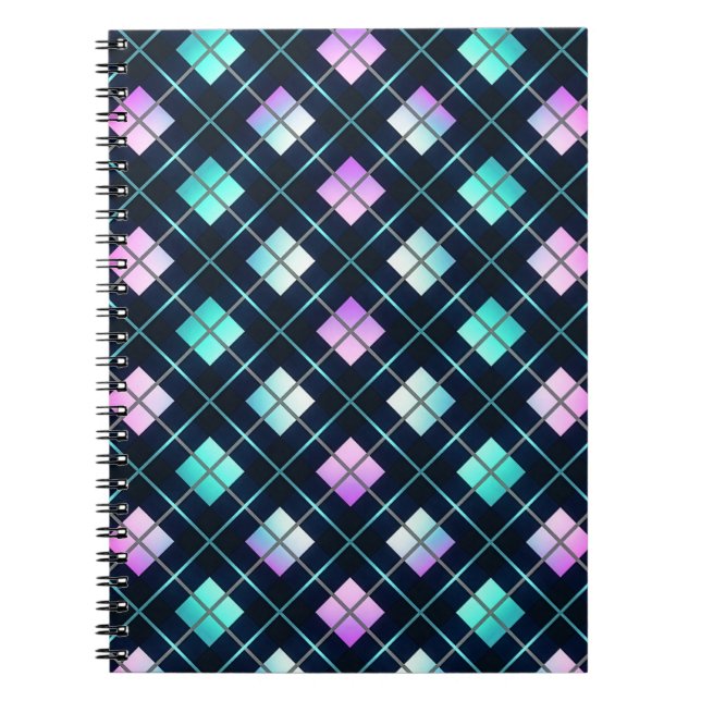 Cuaderno Estilo Retro de Ciencia Ficción de los 80 Negro, A (Frente)
