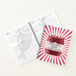 Cuaderno Estilo retro tus famosas recetas de enlatado rojo 
