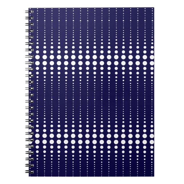 Cuaderno Estilo retro vintage círculos líneas geométricas r (Frente)