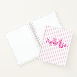 Cuaderno Estilo rosa con monograma