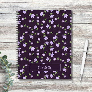 Cuaderno Estilo Shabby Chic Pequeño Floral Cottagecore Viol