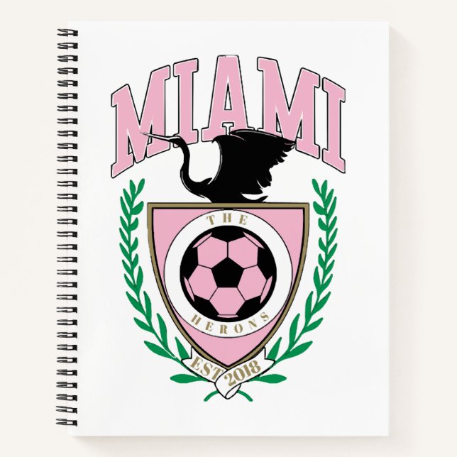 Cuaderno Estilo universitario de fútbol de Miami (Anverso)