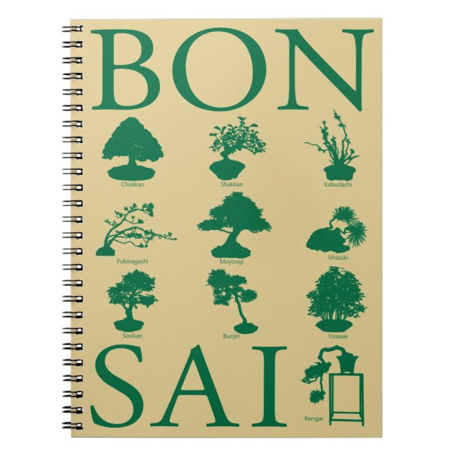 Cuaderno Estilos básicos del árbol Bonsai (Frente)