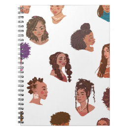 Cuaderno Estilos de pelo de Chica negro