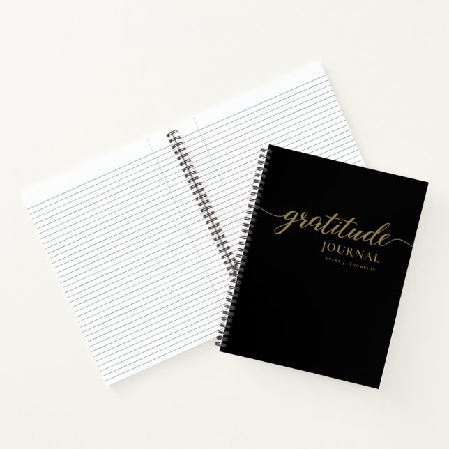 Cuaderno Estiloso Black gold Personalized Gratitude Journal (Interior)