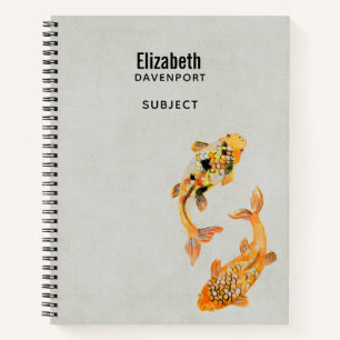 Cuaderno Estiloso Koi Fish