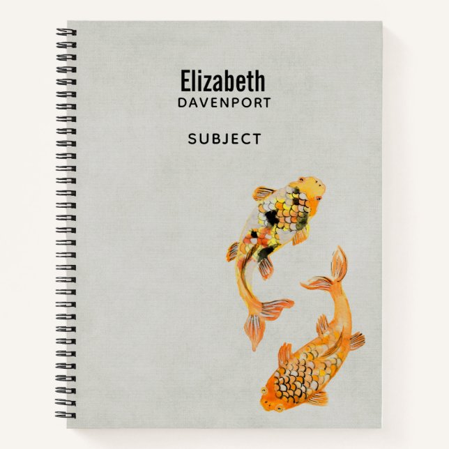 Cuaderno Estiloso Koi Fish (Anverso)