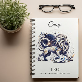 Cuaderno Estiloso Watercolor Leo Personalizado Journal