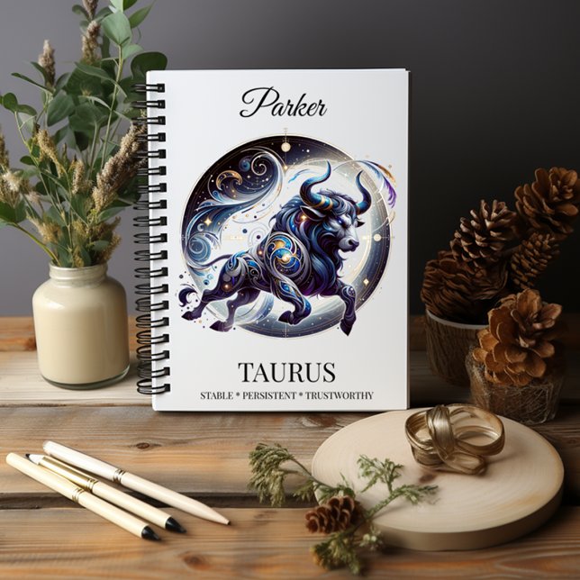 Cuaderno Estiloso Watercolor Taurus Personalizado Journal (Subido por el creador)