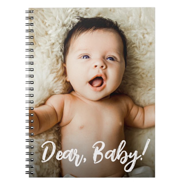 Cuaderno Estimado bebé señala a un personalizado de fotos d (Frente)
