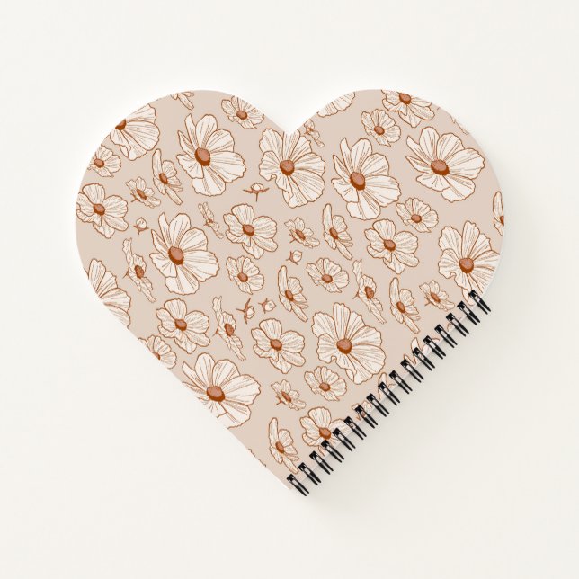 Cuaderno Estimado bloc de notas de flores (Reverso)