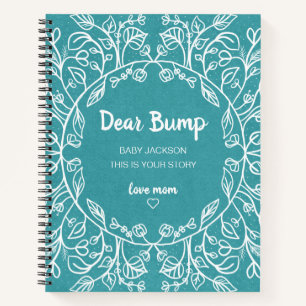 Cuaderno Estimado embarazo bump floral Keepsake Diary