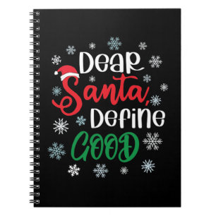 Cuaderno Estimado Santa Define buenos Navidades graciosos
