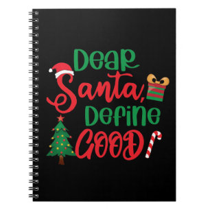 Cuaderno Estimado Santa Define buenos Navidades graciosos