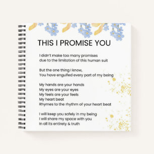Cuaderno Esto te prometo - Amar la poesía