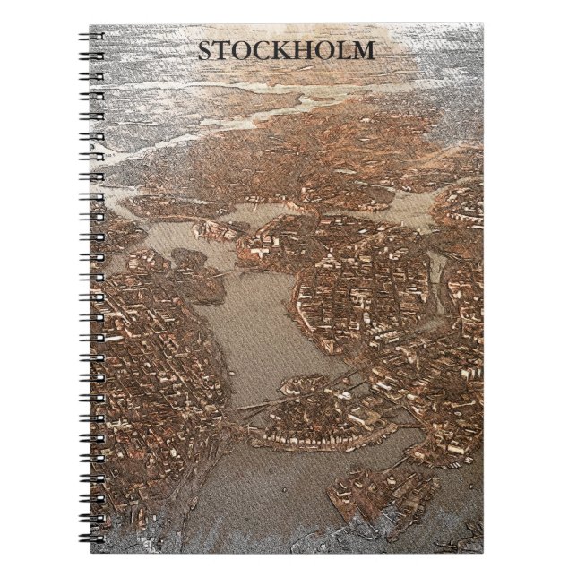 Cuaderno Estocolmo Suecia City View Sky (Frente)