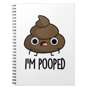 Cuaderno Estoy agotado Chiste de caca Pío