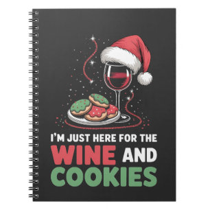 Cuaderno Estoy Aquí Solo por el Vino y las Galletas de Navi
