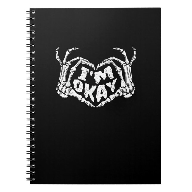 Cuaderno Estoy bien, divertida Halloween Costume Skeleton M (Frente)