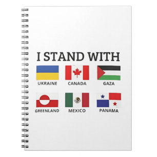 Cuaderno Estoy con Canadá México Gaza Ucrania