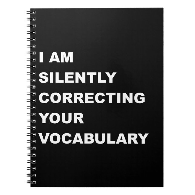 Cuaderno ESTOY Corrigiendo Silenciosamente Tu Vocabulario (Frente)