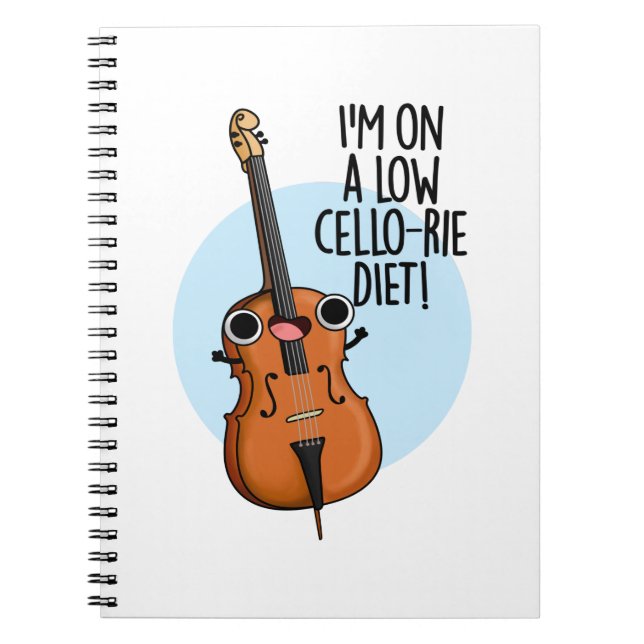 Cuaderno Estoy en una dieta baja en un Cello-rie Funny Cell (Frente)