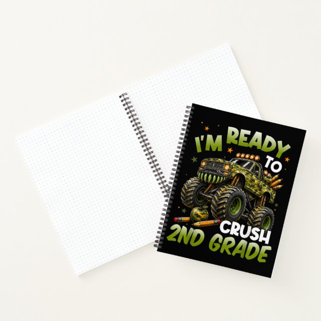 Cuaderno Estoy listo para aplastar el camión monstruo de 2d (Interior)
