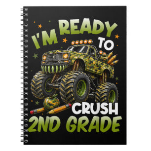 Cuaderno Estoy listo para aplastar el camión monstruo de 2d