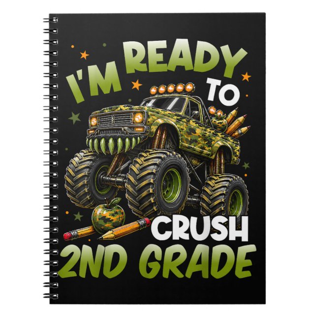 Cuaderno Estoy listo para aplastar el camión monstruo de 2d (Frente)