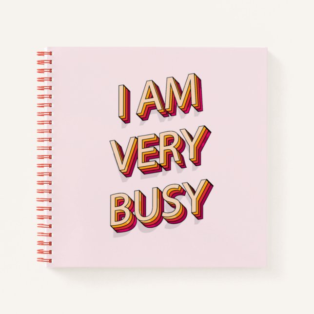 Cuaderno Estoy muy ocupado (Anverso)