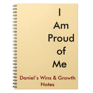 Cuaderno Estoy orgulloso de mí Personalizado fuerza emocion
