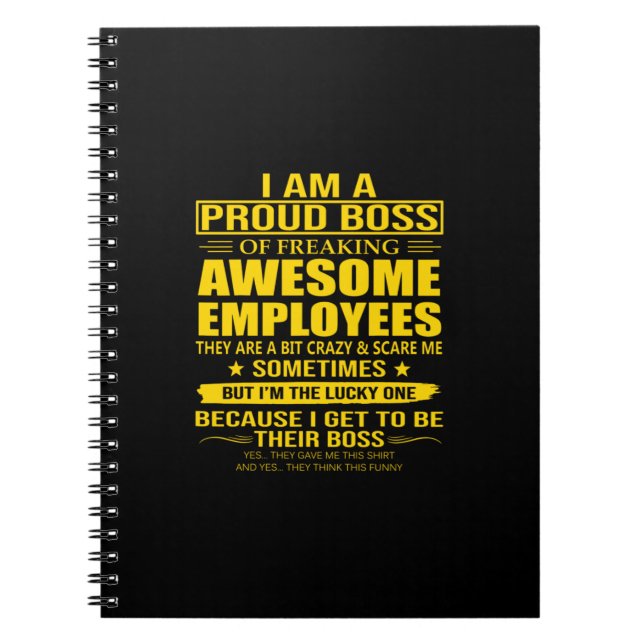 Cuaderno Estoy Orgulloso Jefe De Impresionantes Empleados. (Frente)