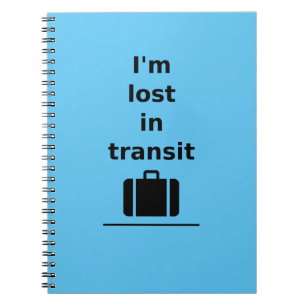 Cuaderno Estoy perdido en la maleta de viajes en tránsito L