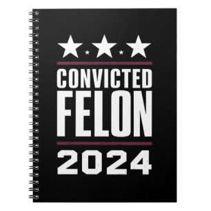 Cuaderno Estoy votando por el delincuente convicto Pro Trum