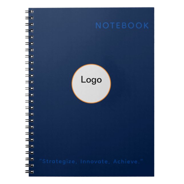 Cuaderno "Estrategizar, innovar, lograr" portátil corporati (Frente)