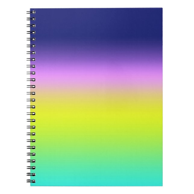 Cuaderno Estrecho de colores de primavera verde amarillo oc (Frente)