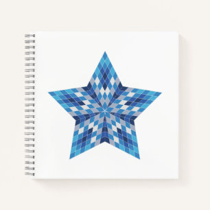 Cuaderno Estrella azul del mosaico