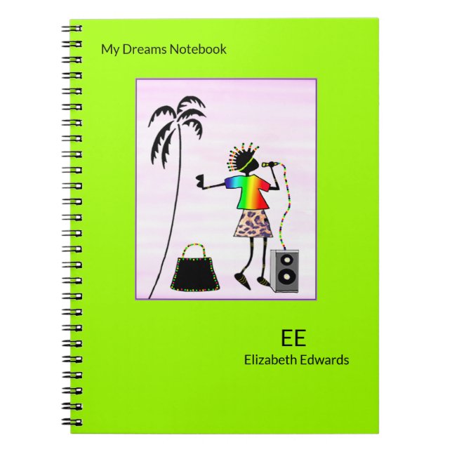 Cuaderno Estrella Chica, arte africano, estrella musical (Frente)