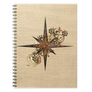 Cuaderno Estrella de brújula Steampunk
