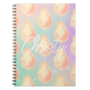 Cuaderno Estrella de caramelo de algodón melocotón púrpura