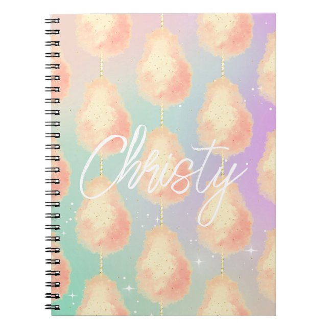 Cuaderno Estrella de caramelo de algodón melocotón púrpura  (Frente)