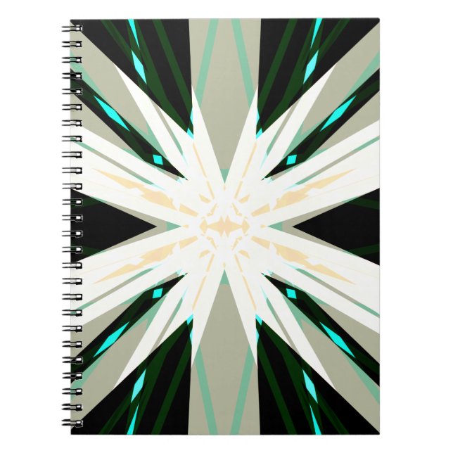 Cuaderno Estrella de copo de nieve de Navidades de invierno (Frente)