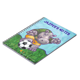Cuaderno Estrella de fútbol linda del hipopótamo