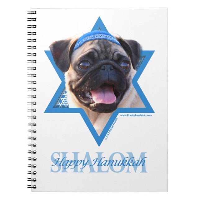 Cuaderno Estrella de Jánuca de David - barro amasado (Frente)