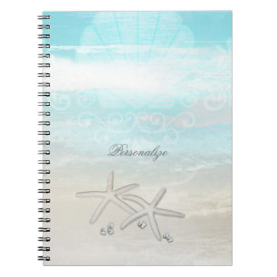 Cuaderno Estrella de Mar Blanca de Playa Chic Verano Elegan