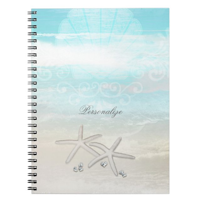 Cuaderno Estrella de Mar Blanca de Playa Chic Verano Elegan (Frente)