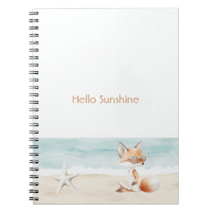 Cuaderno Estrella de mar de playa océano zorro hola sol
