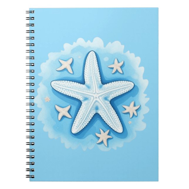 Cuaderno Estrella de mar en azul (Frente)