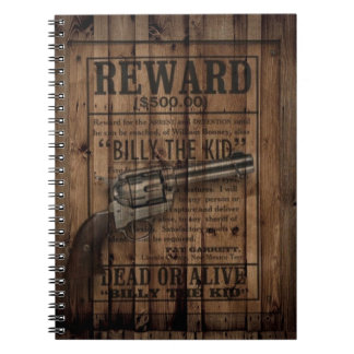 Cuaderno estrella de texturas rústicas cowboy país occident