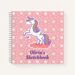 Cuaderno Estrella de unicornio mágica cúpula con punto de